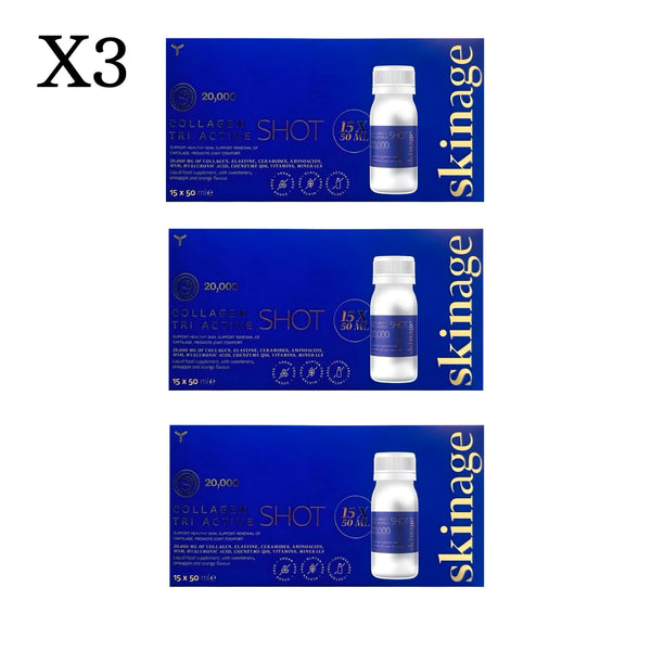 3-Box Course | Skinage Tri-Active Marine Collagen Ampoules 20,000 mg 15 x 50ml