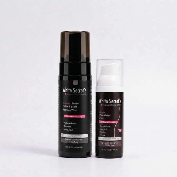 White Secret's Intimate white & Bright Package Cleansing Foaming Wash + Cream